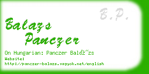 balazs panczer business card